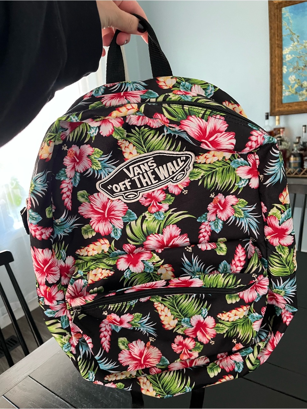 Vans Black Floral Hibiscus Backpack